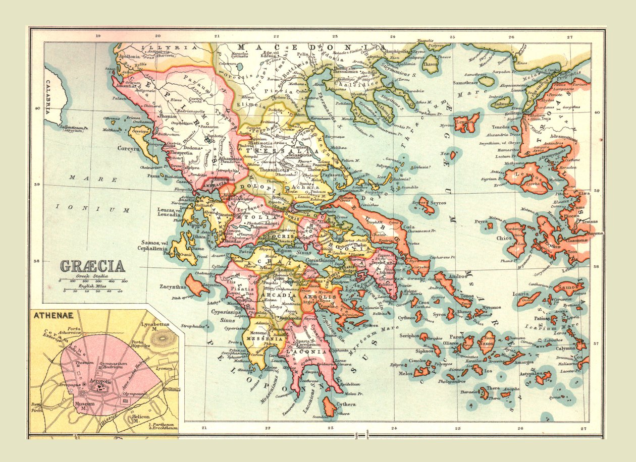 Mapa Graecia, 1902. od Unbekannt