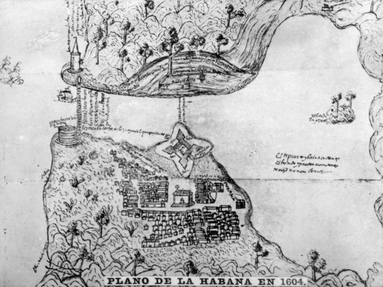 Mapa Havany, 1608, 20. léta 20. století od Unbekannt