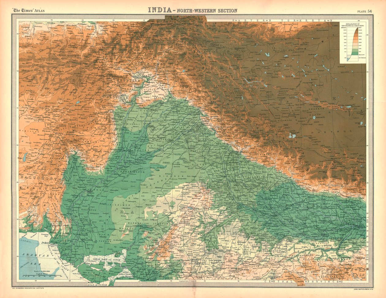 Mapa Indie - Severozápadní část od Unbekannt
