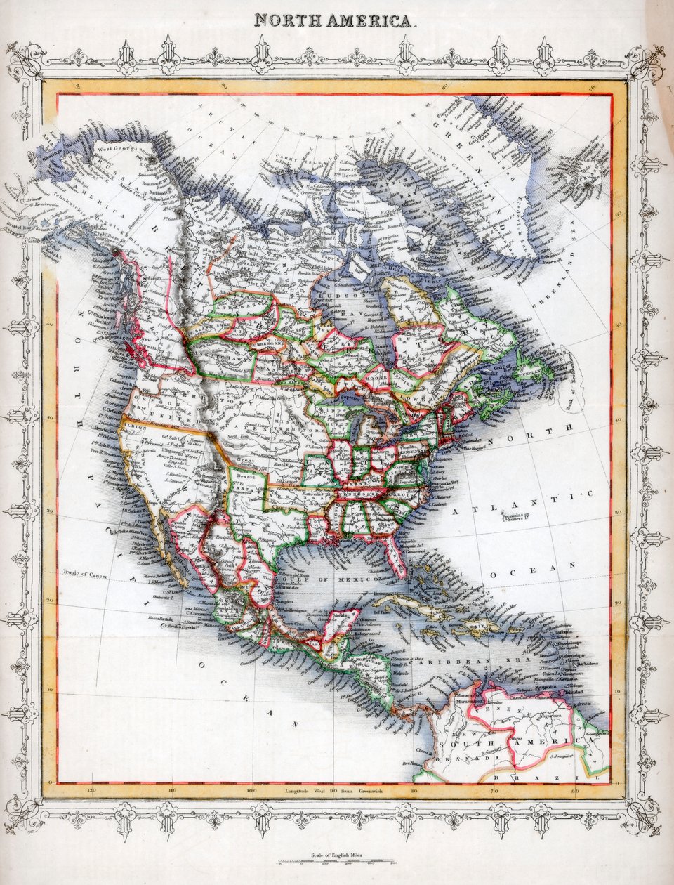 Mapa Severní Ameriky od Unbekannt