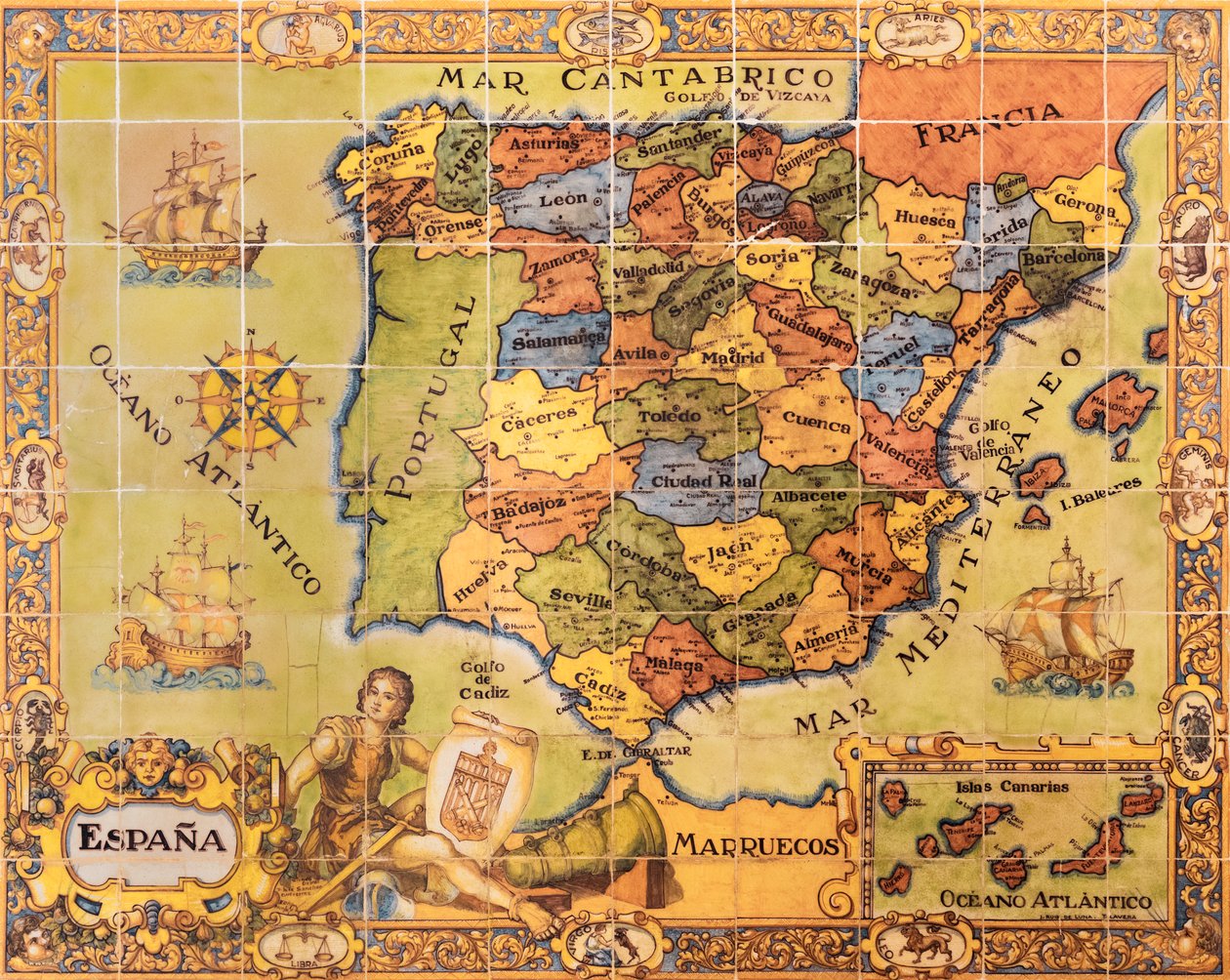 Mapa Španělska, Segovia, Španělsko, 2017 (foto) od Unbekannt