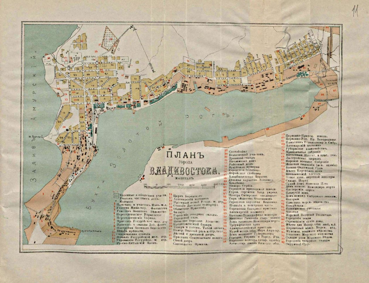Mapa Vladivostoku, 1902 od Unbekannt