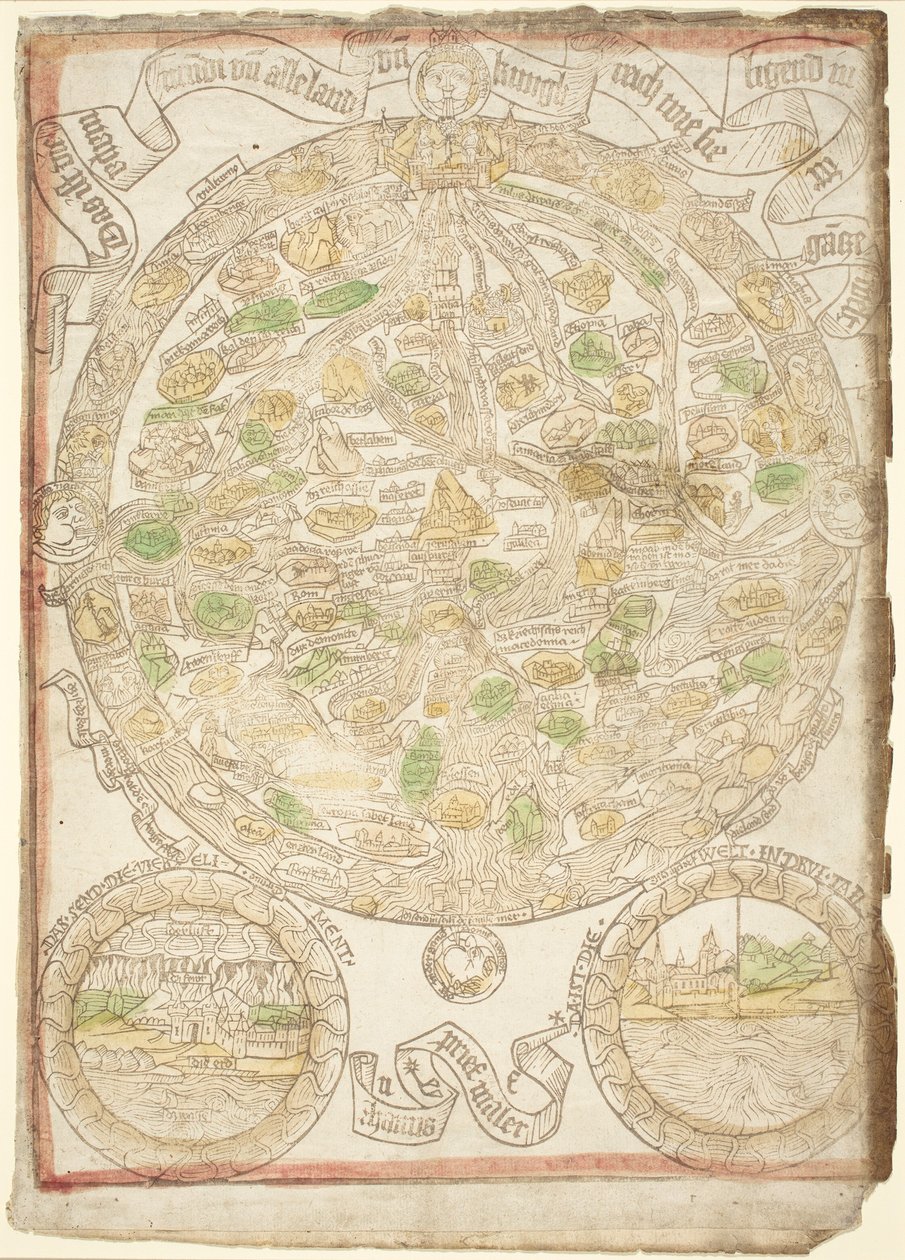 Mapa světa, c. 1480. od Unbekannt