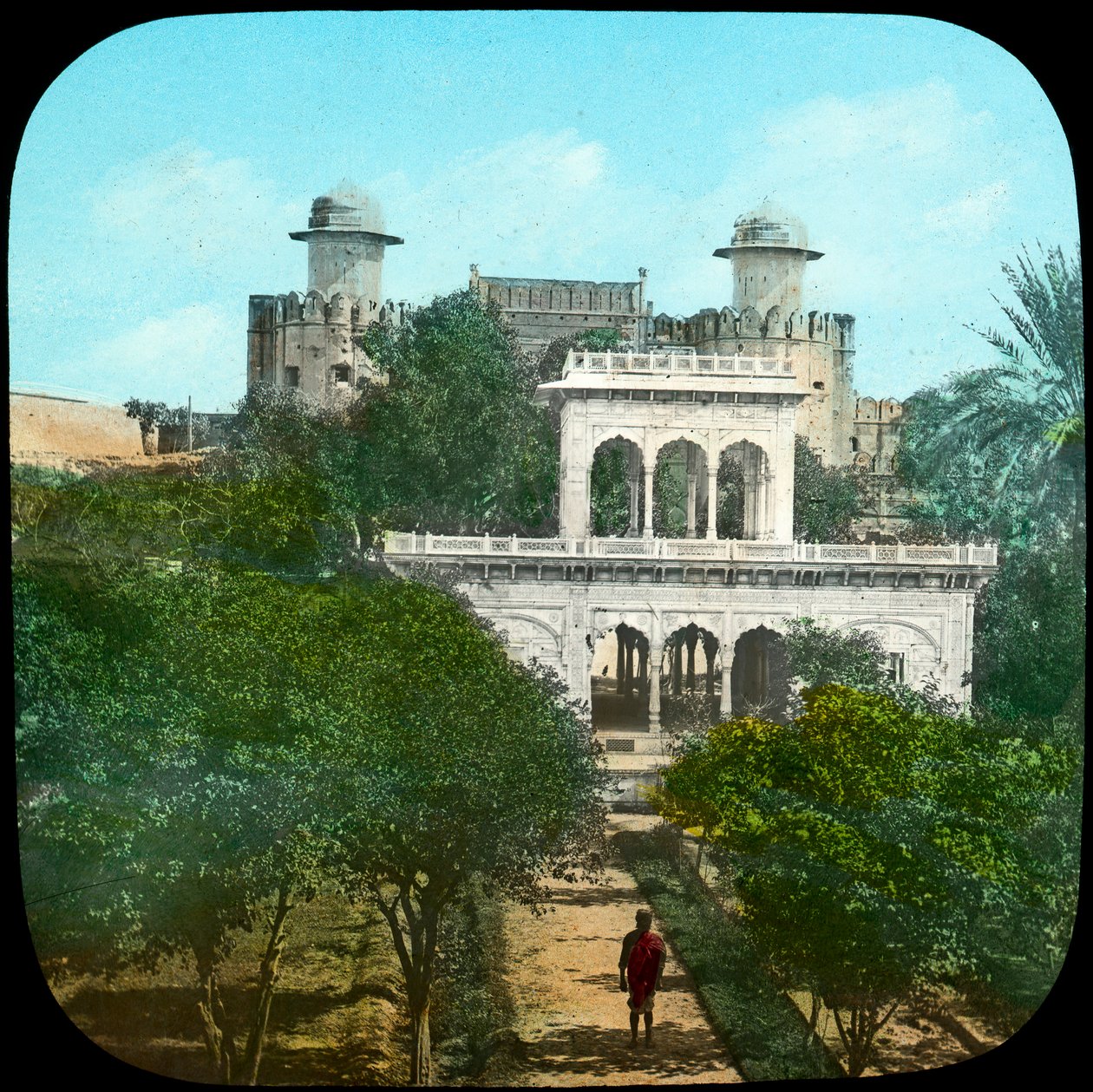Mramorový pavilon ve Fort Gardens, Lahore, Indie, konec 19. nebo začátek 20. století od Unbekannt