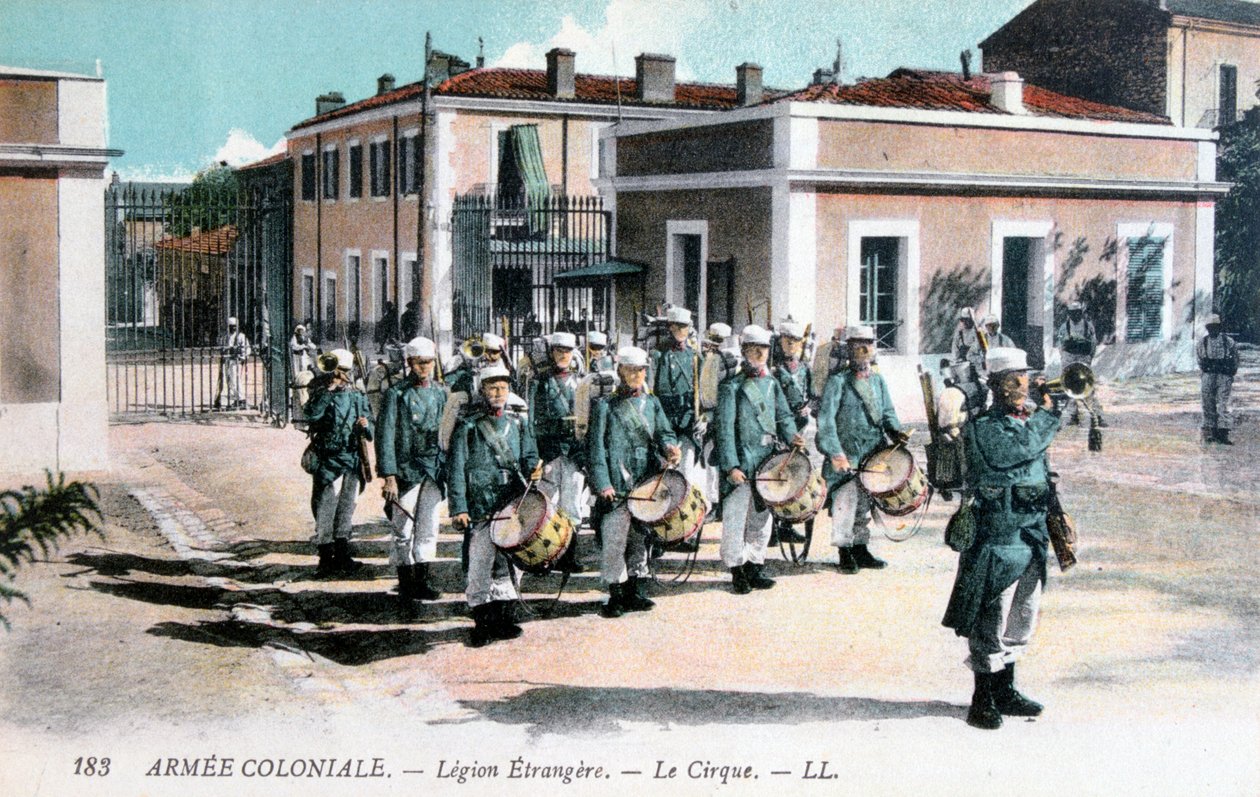 Pochodová kapela, Francouzská cizinecká legie, c1910 od Unbekannt