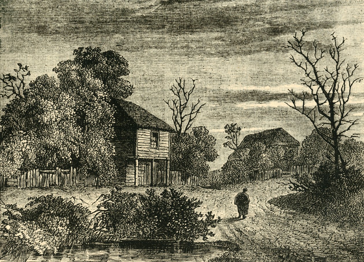 Margaret Finchs Cottage, Norwood v roce 1808, c1878. od Unbekannt