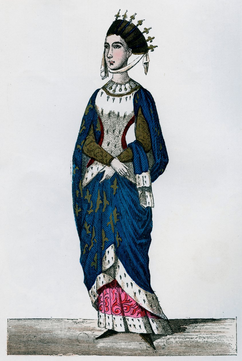 Markéta Provence, královna choť Ludvíka IX z Francie, 13. století 1882-1884 od Unbekannt