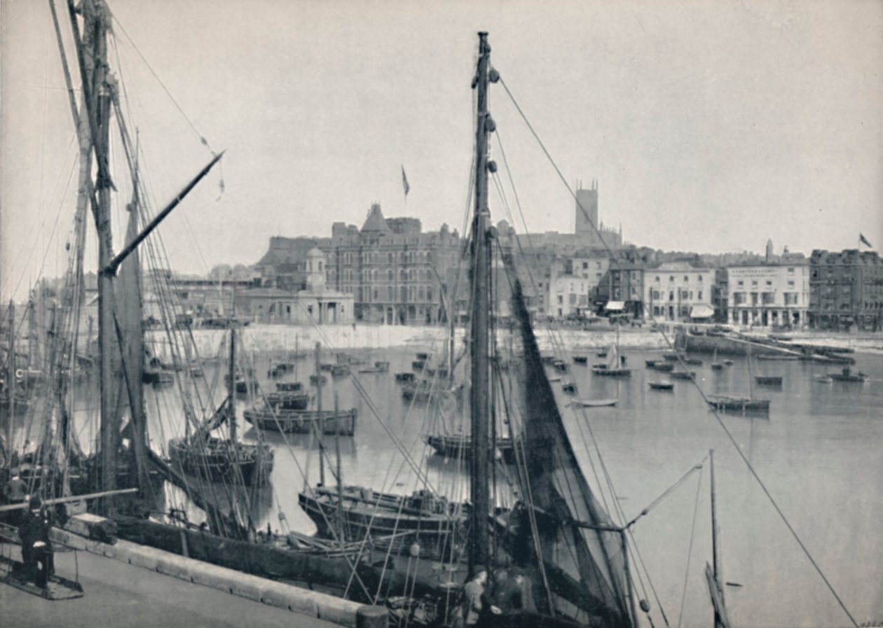 Margate - Přístav a molo, 1895 od Unbekannt