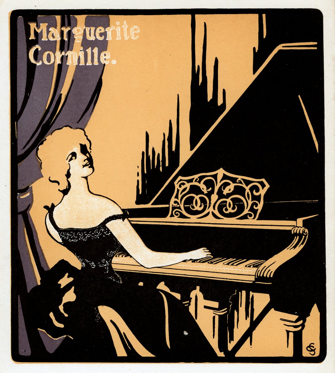 Marguerite Cornille, francouzská hudební zpěvačka, konec 19. století od Unbekannt