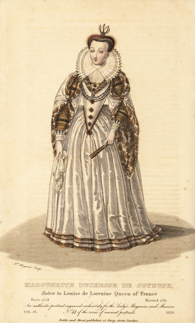 Marguerite, vévodkyně z Joyeuse, manželka Anny de Joyeuse, sestra Louise de Lorraine, královny Francie od Unbekannt