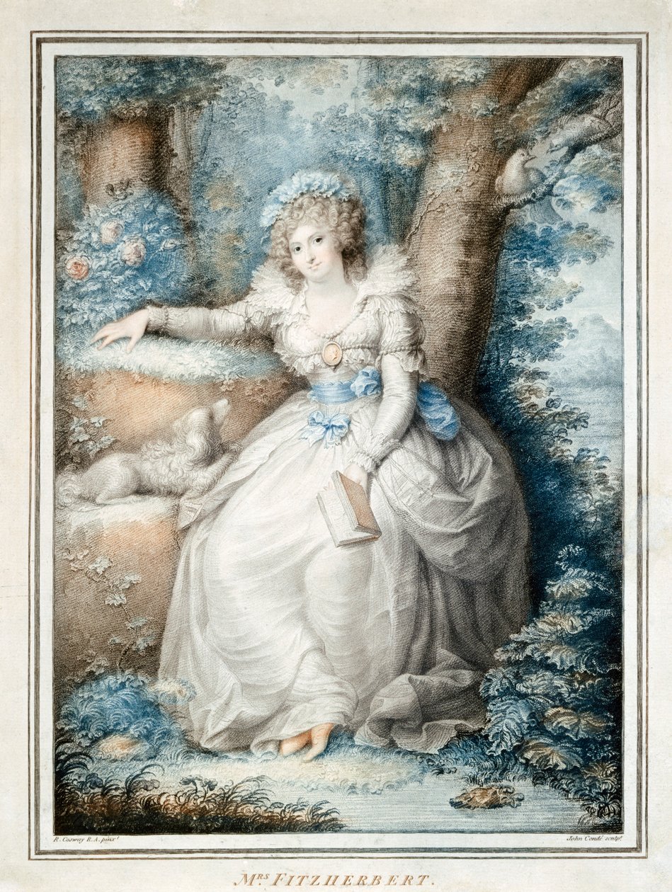 Maria Fitzherbert, společnice krále Jiřího IV., než se stal králem, 19. století od Unbekannt