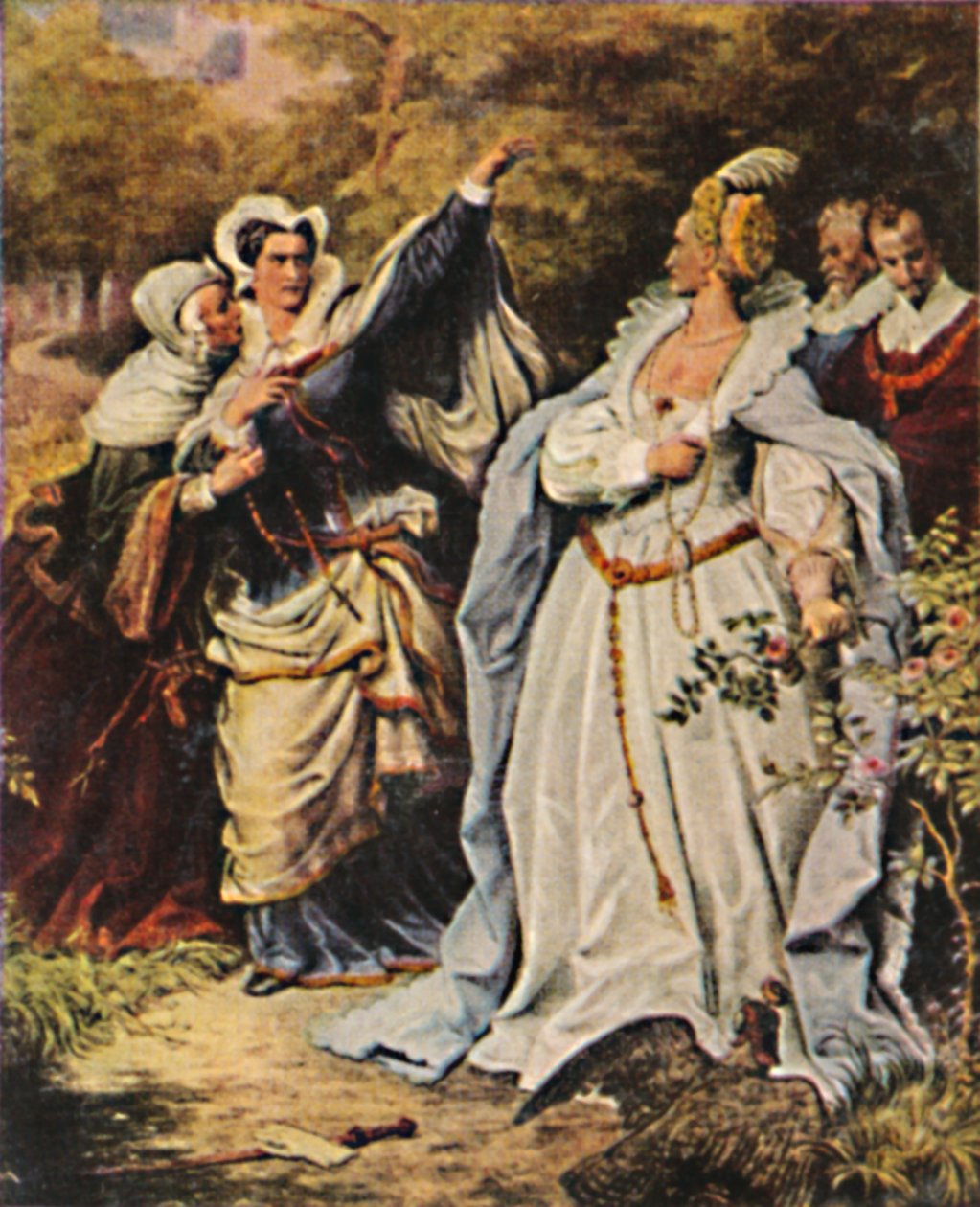 Maria Stuartovna 1542-1587 a Elisabeth proti Anglii 1533-1603, 1934. od Unbekannt