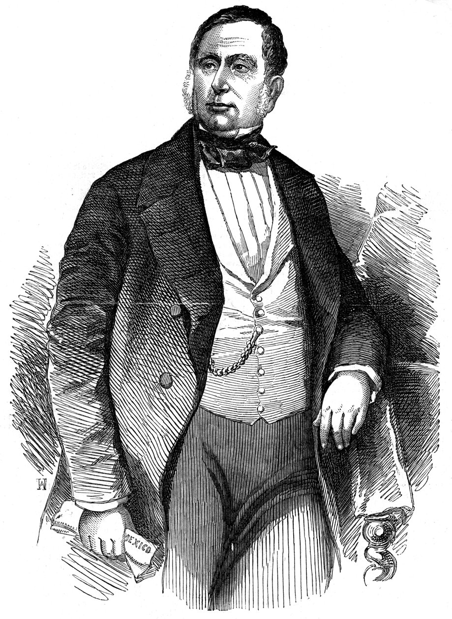 Mariano Arista , mexický generál a politik, 1853 od Unbekannt