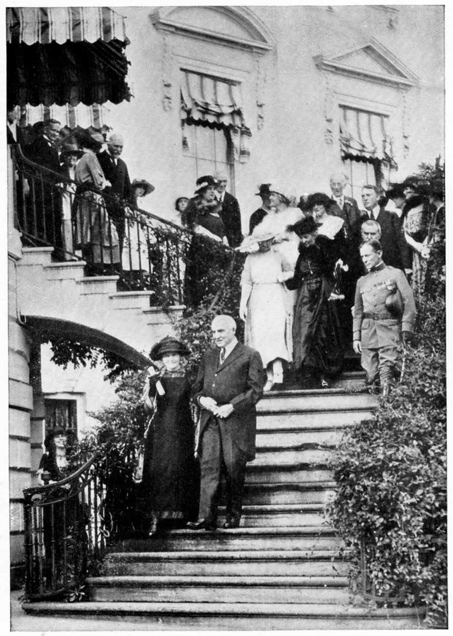 Marie Curie, francouzská fyzička polského původu s americkým prezidentem Hardingem, 1921 od Unbekannt