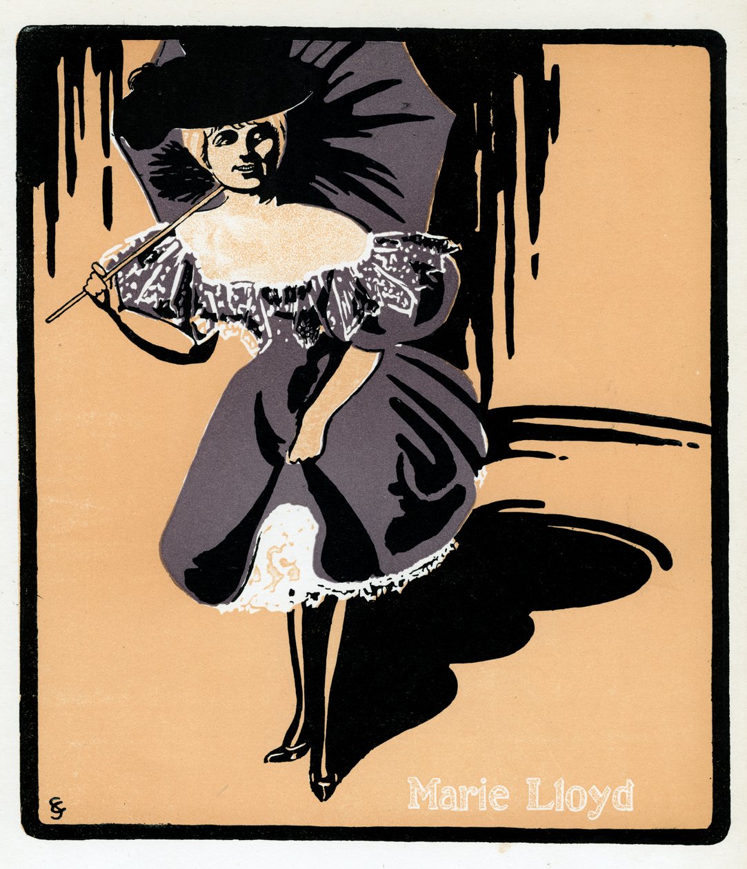 Marie Lloyd 1870-1922, anglická hudební zpěvačka, konec 19. století od Unbekannt