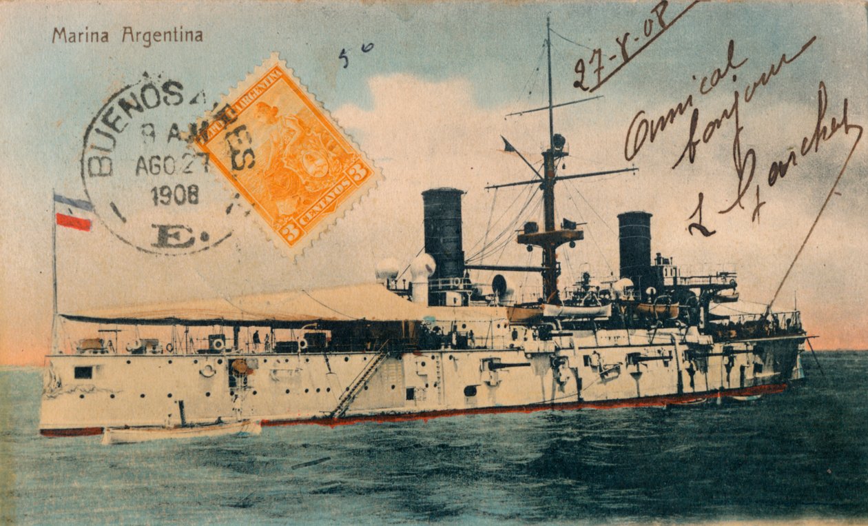 Argentinské námořnictvo. Bitevní loď, Belgrano, c1908 od Unbekannt