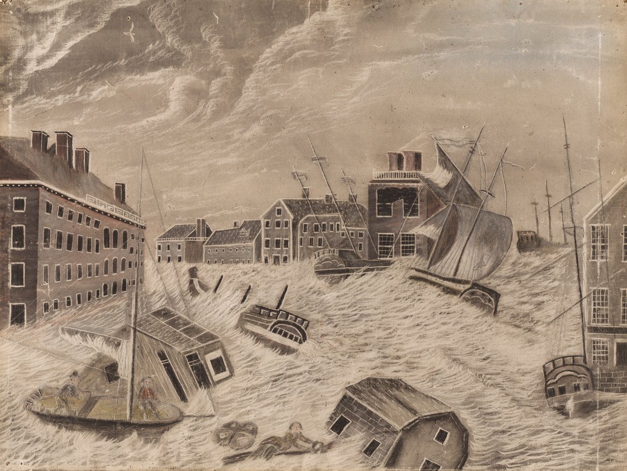 Market Square, Providence, Rhode Island, během Velké zářijové vichřice, 1815, 1815. od Unbekannt