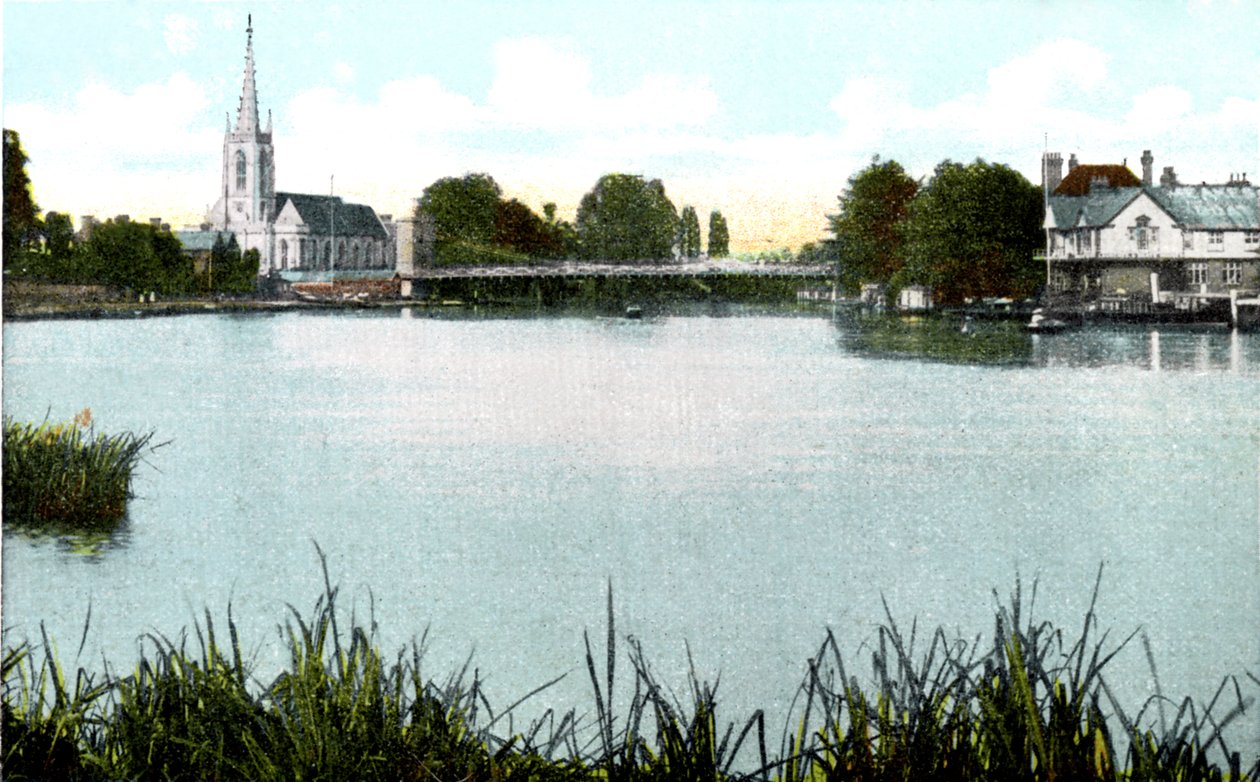 Marlow Bridge a kostel, Buckinghamshire, 20. století od Unbekannt