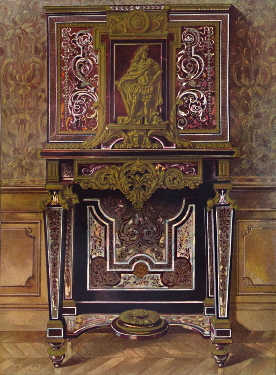 Marquery Cabinet s dekorací ze zlaceného bronzu, AndrÚ Charles Boule, 1903 od Unbekannt