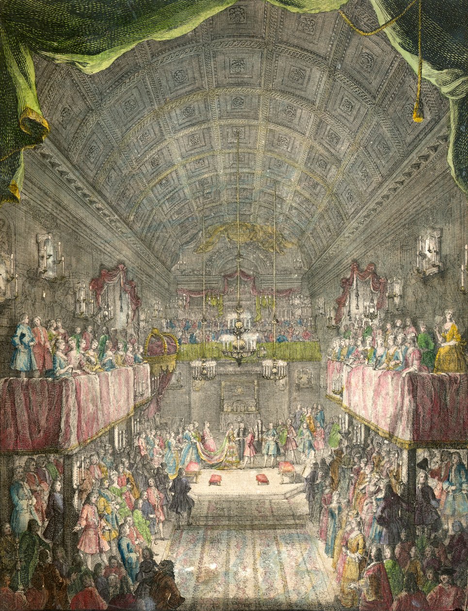 Sňatek Anny, princezny královské a Williama, prince z Orange, Palác svatého Jakuba, Londýn, 1734 od Unbekannt