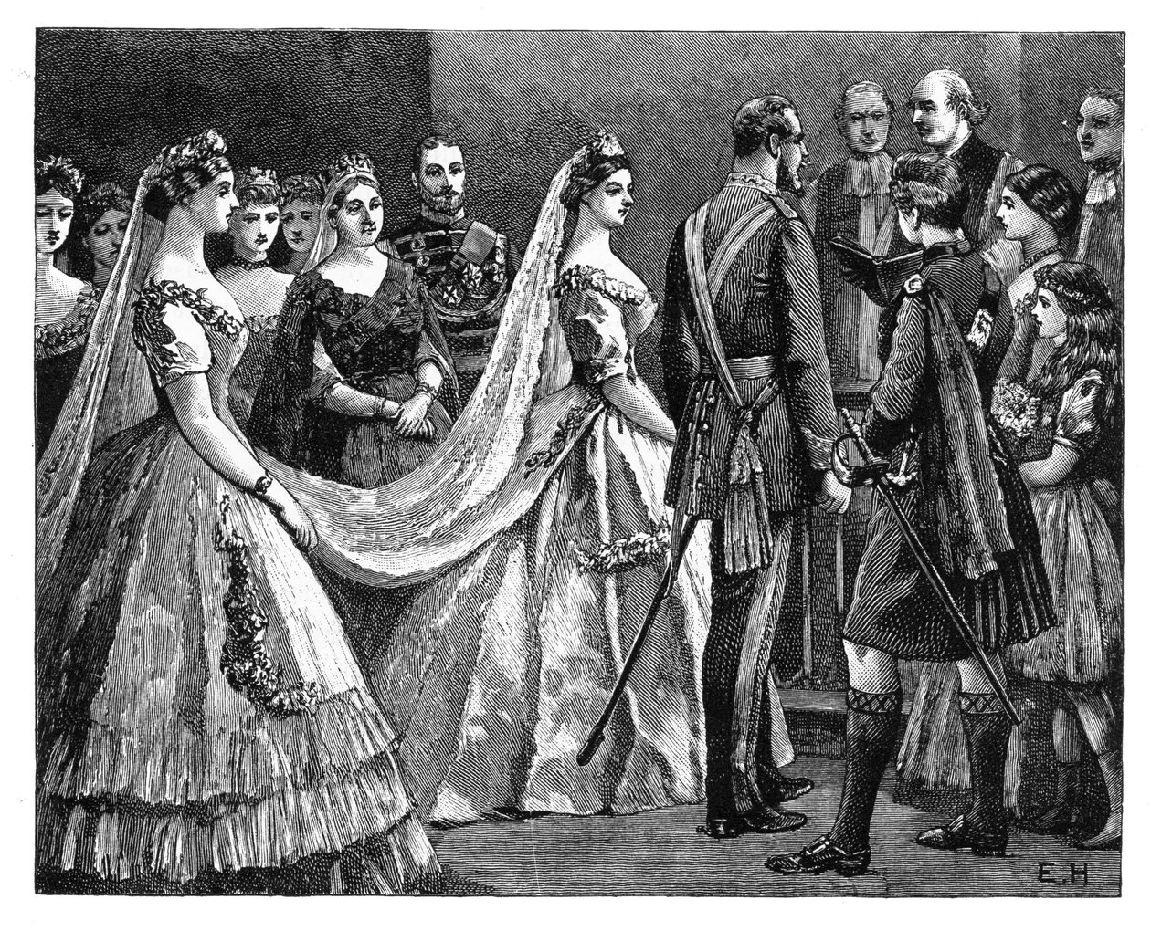Sňatek princezny Heleny a prince Christiana, 5. července 1866, konec 19. století od Unbekannt