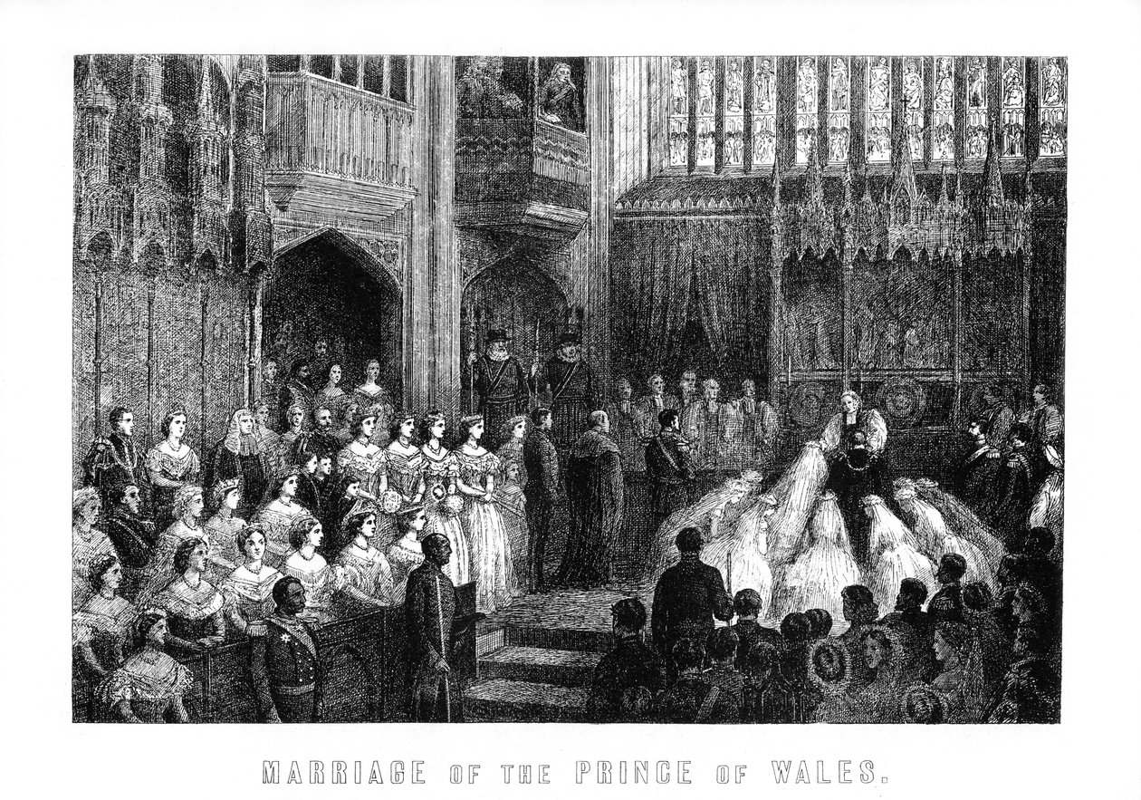 Sňatek prince z Walesu, kaple svatého Jiří, Windsor dne 10. března 1863, 1899 od Unbekannt