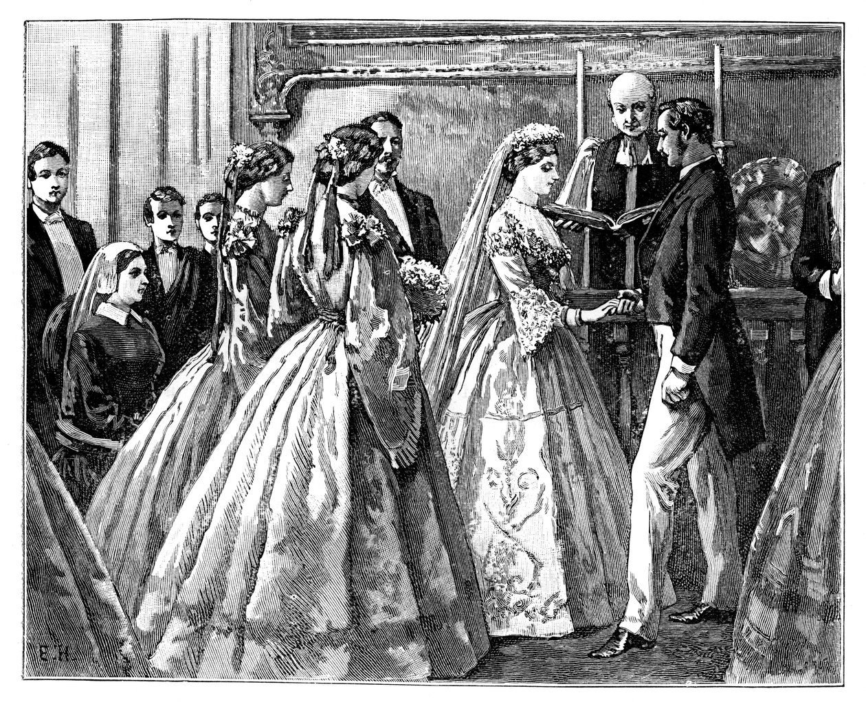 Sňatek princezny Alice a Ludwiga IV., velkovévody z Hesenska, 1. července 1862 konec 19. století od Unbekannt