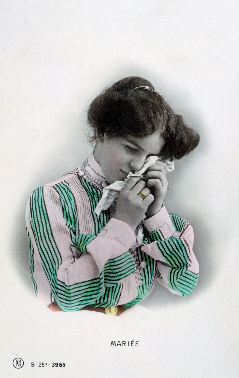 Ženatý, vintage francouzská pohlednice, c1900 od Unbekannt