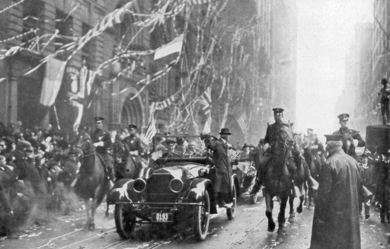 Maršál Joffre a Viviani přijíždějí do New Yorku, první světová válka, 9. května 1917 od Unbekannt