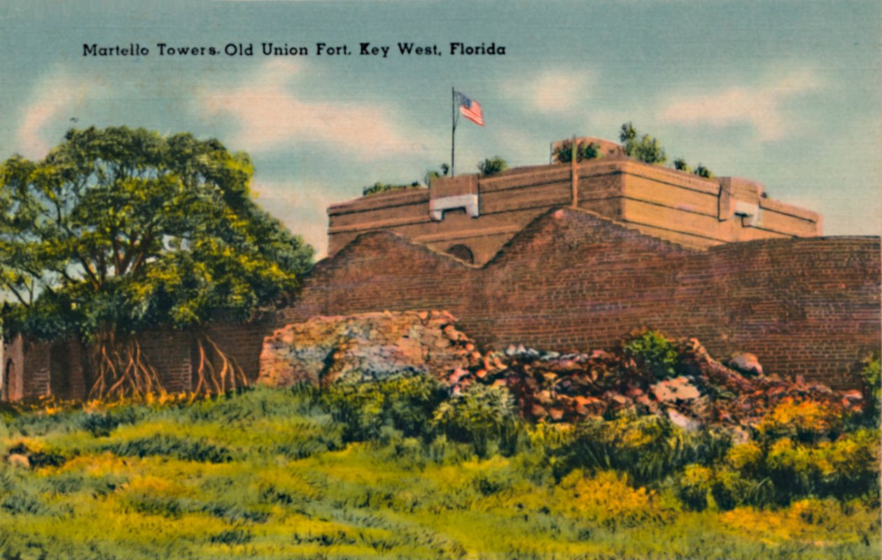 Martello Towers Old Union Fort, Key West, Florida, c1940 od Unbekannt