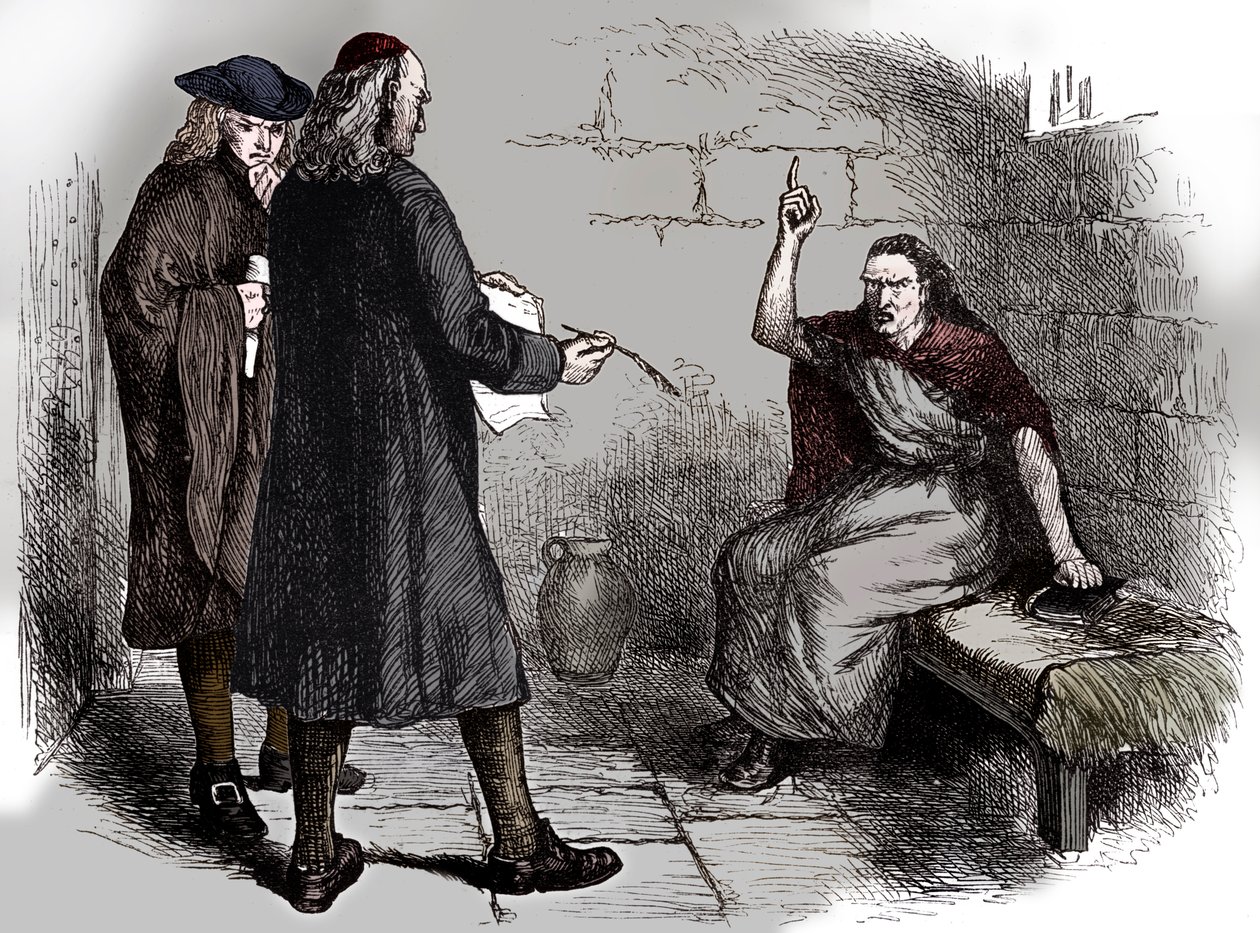 Martha Corey a její žalobci, Salem, Massachusetts, c1692 c1880 od Unbekannt