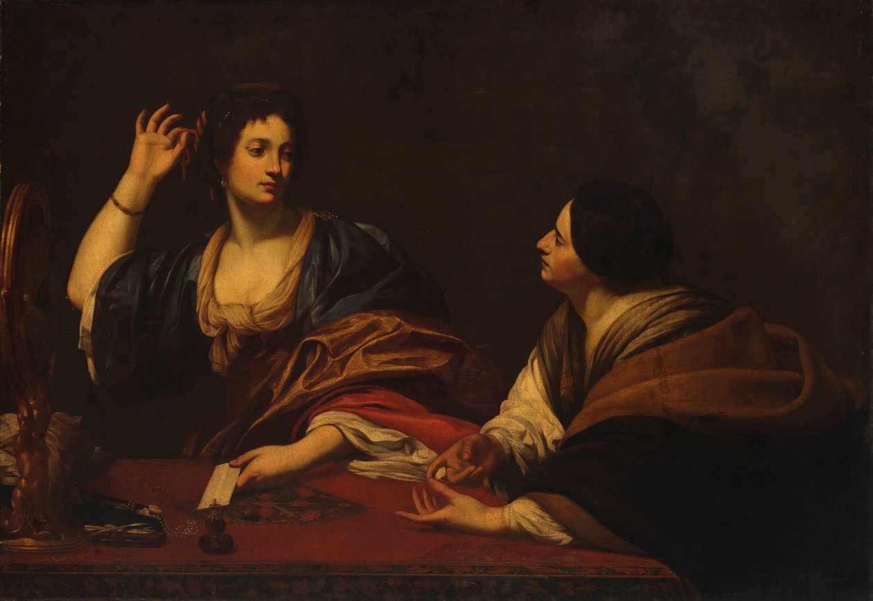 Martha plísní svou marnou sestru Marii Magdalenu, 17. století. od Unbekannt