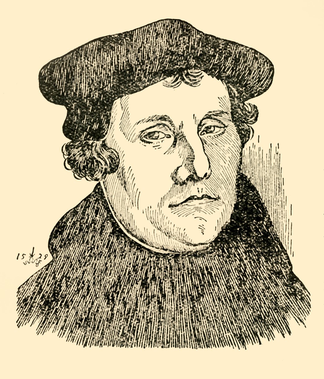Martin Luther, 1529, c1930. od Unbekannt