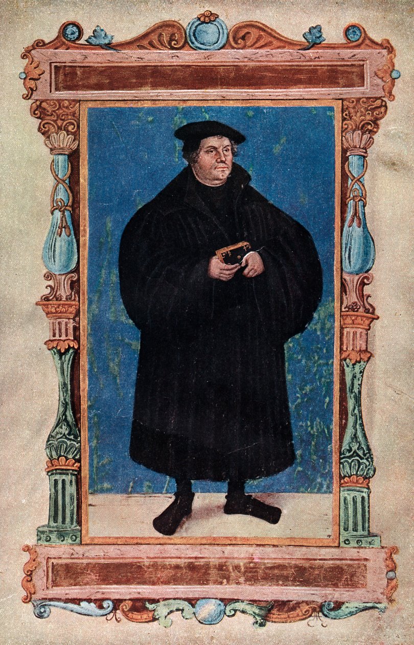 Martin Luther, německý teolog a augustiniánský mnich, 19. století od Unbekannt