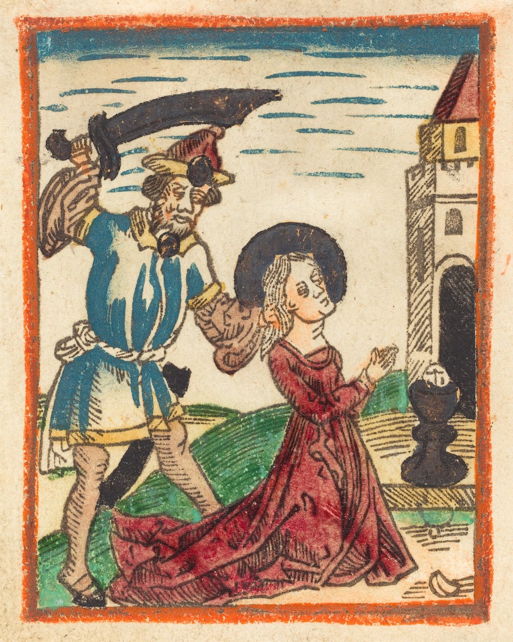 Umučení svaté Barbory, 14801490. od Unbekannt