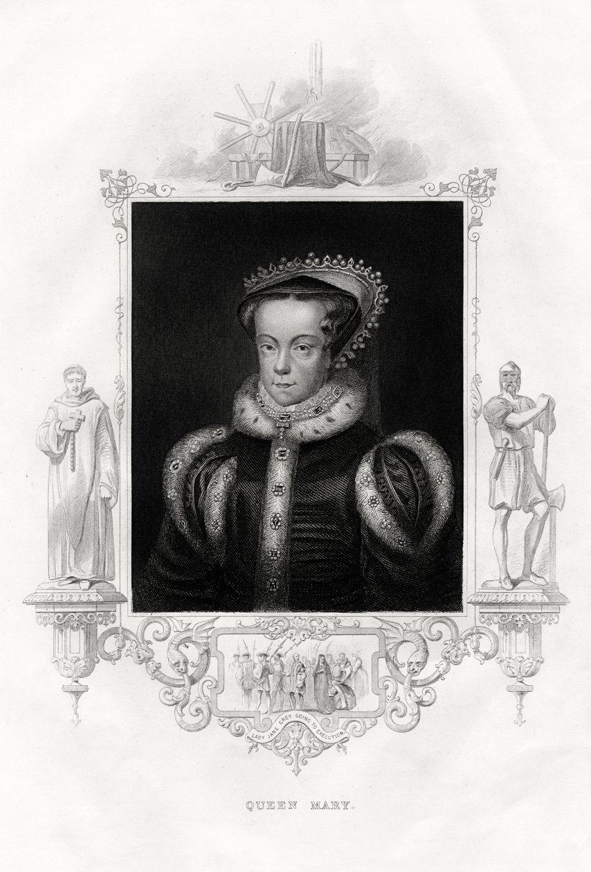 Mary I 1516-1558, také známá jako Mary Tudor, 1860 od Unbekannt