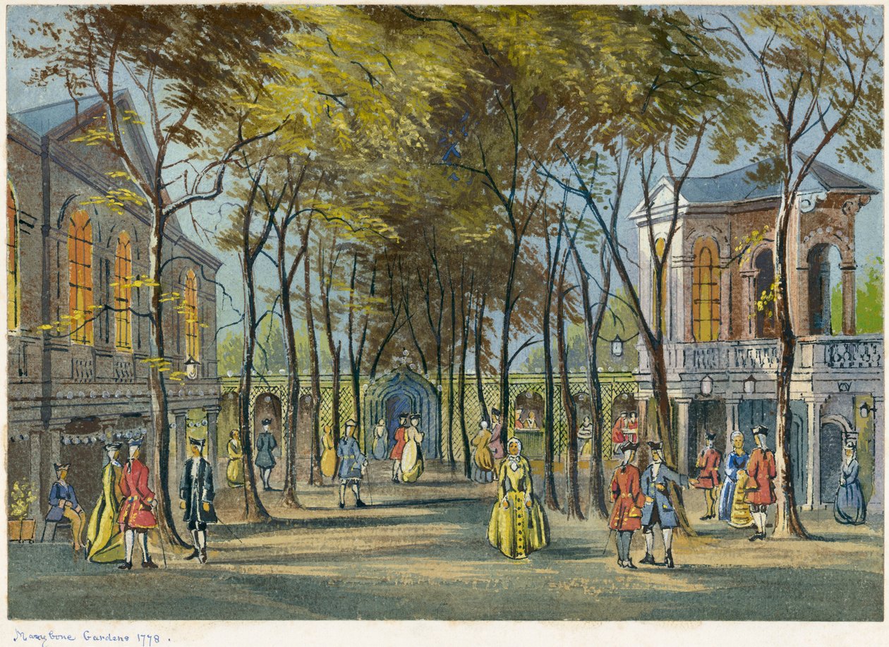 Marylebone Gardens, Londýn, 1778 od Unbekannt