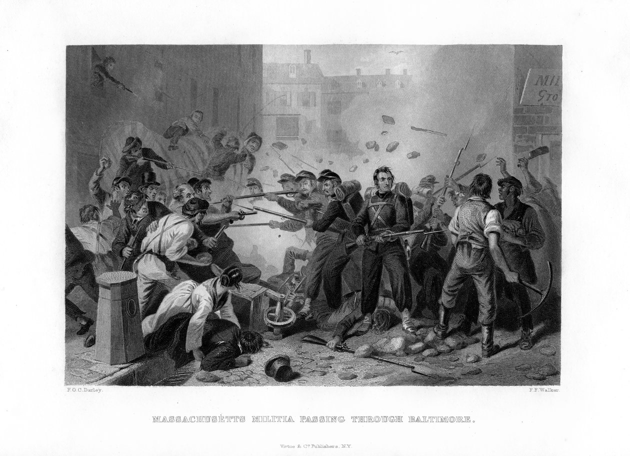 Massachusetts milice procházející Baltimore, 1861 1862-1867 od Unbekannt