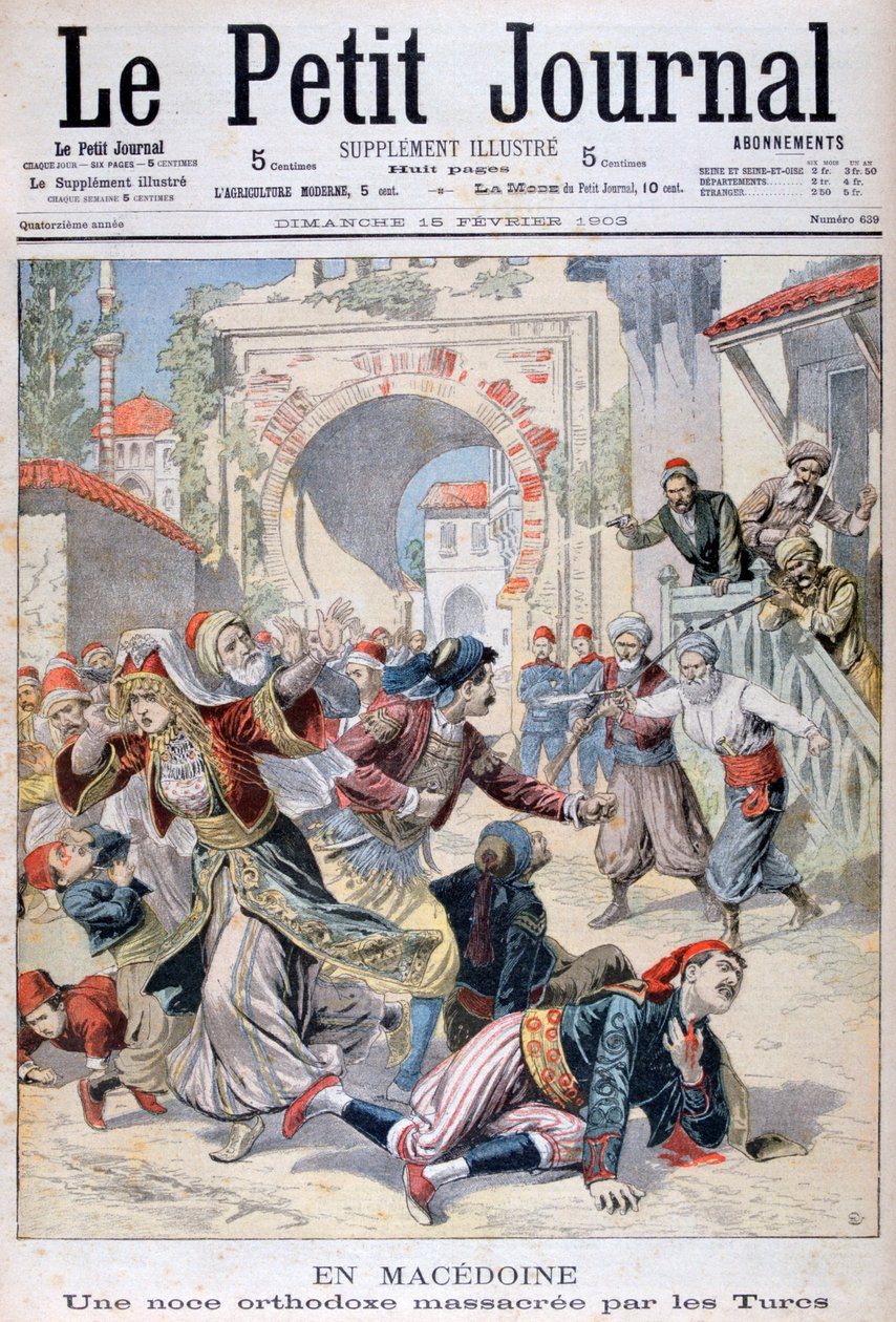Masakr na makedonské ortodoxní svatbě Turky, 1903 od Unbekannt