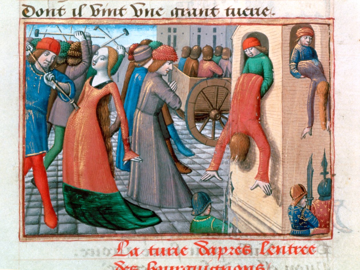 Masakr Armagnaců Bourguignony, Paříž, 1418, 1484 od Unbekannt