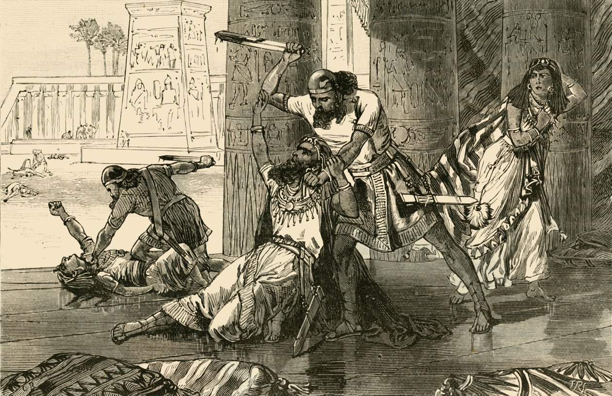 Masakr Hivitů Simeonem a Levim, 1890. od Unbekannt