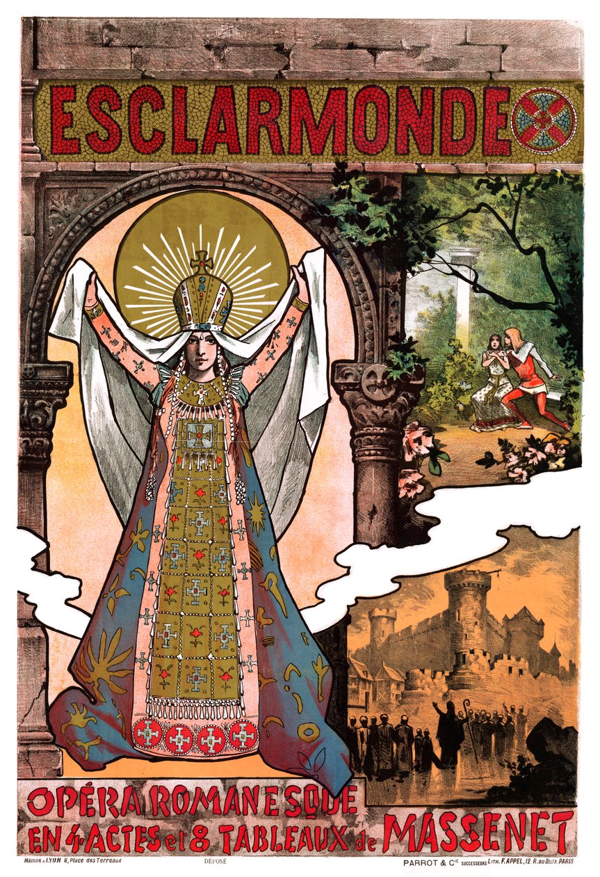 Massenet - Esclarmonde - plakát, 1890 od Unbekannt
