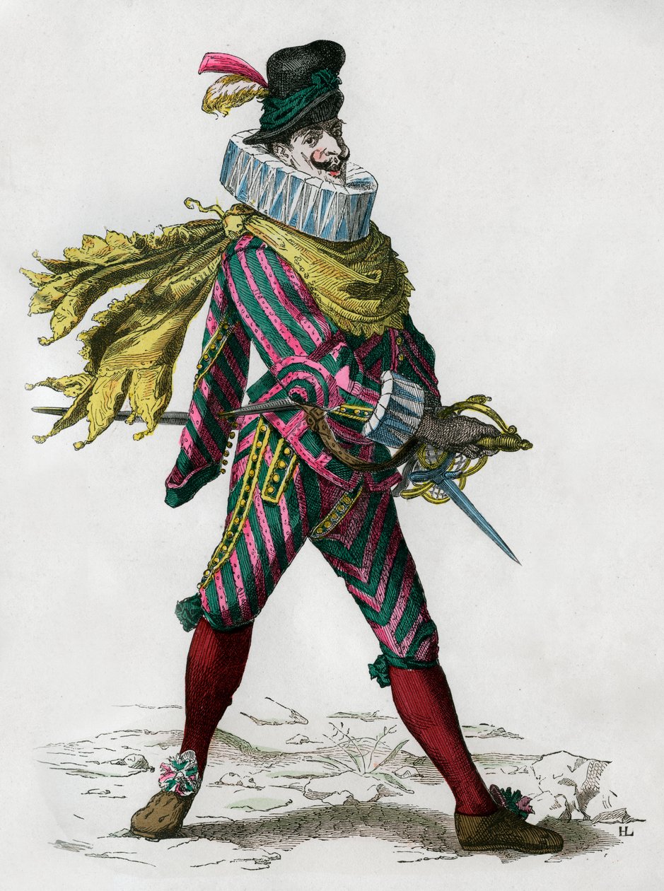 Matamore kapitán, nájemný vrah, španělský typ, 17. století 1882-1884 od Unbekannt