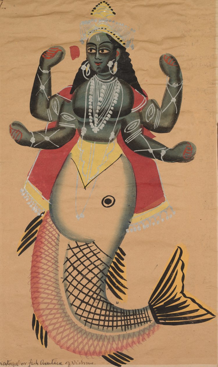 Matsya, rybí inkarnace Višnua, 1500s. od Unbekannt