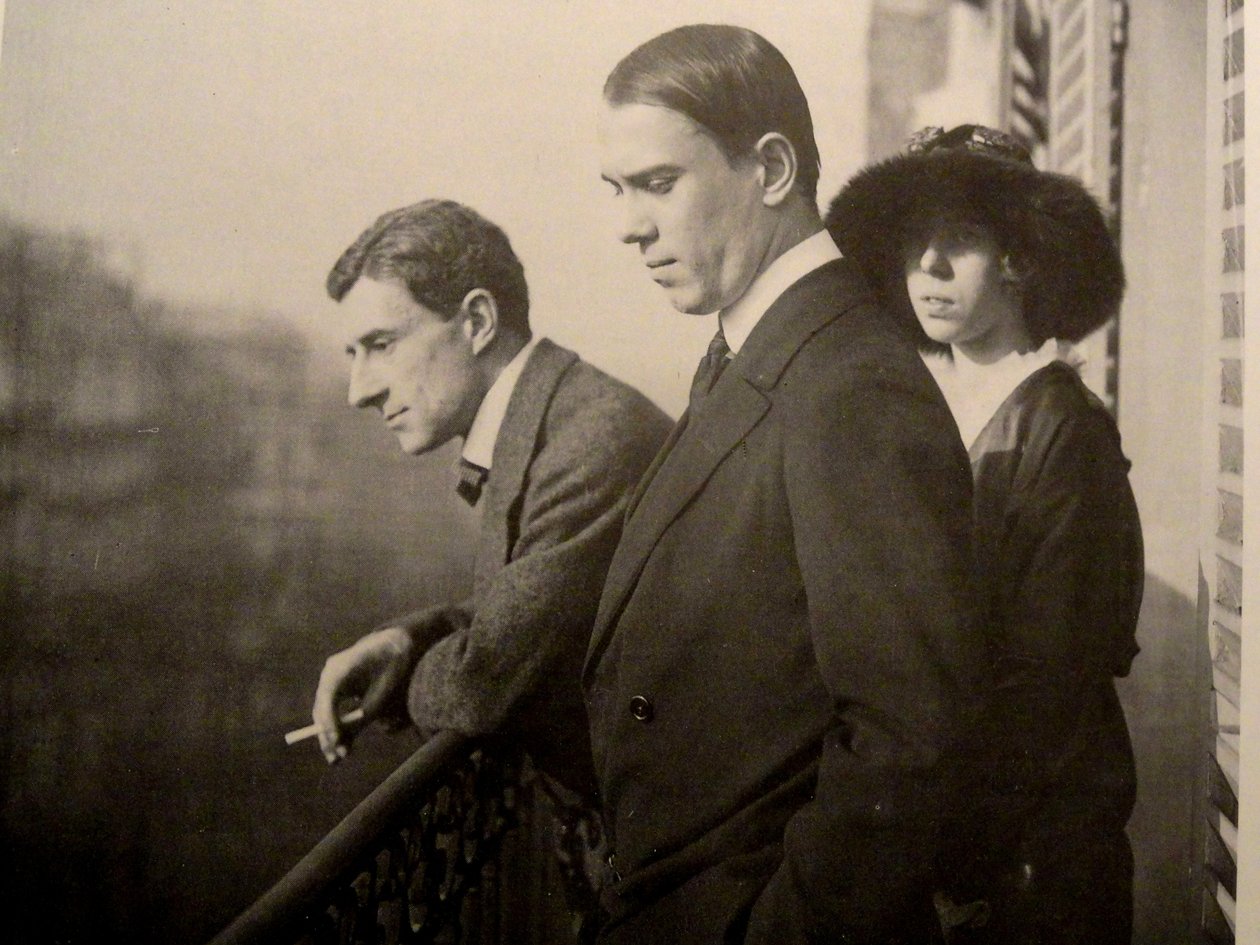 Maurice Ravel, Václav Nižinskij, Bronislava Nižinská v Paříži, 1914 od Unbekannt