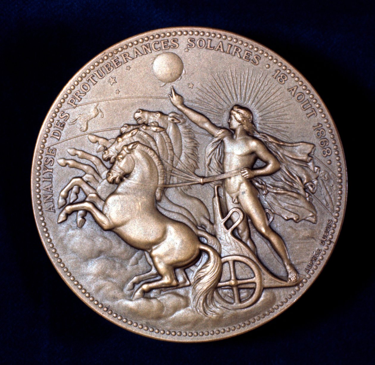 Medaile připomínající Pierre Janssen a Norman Lockyer, francouzští a angličtí astronomové, 1868 od Unbekannt
