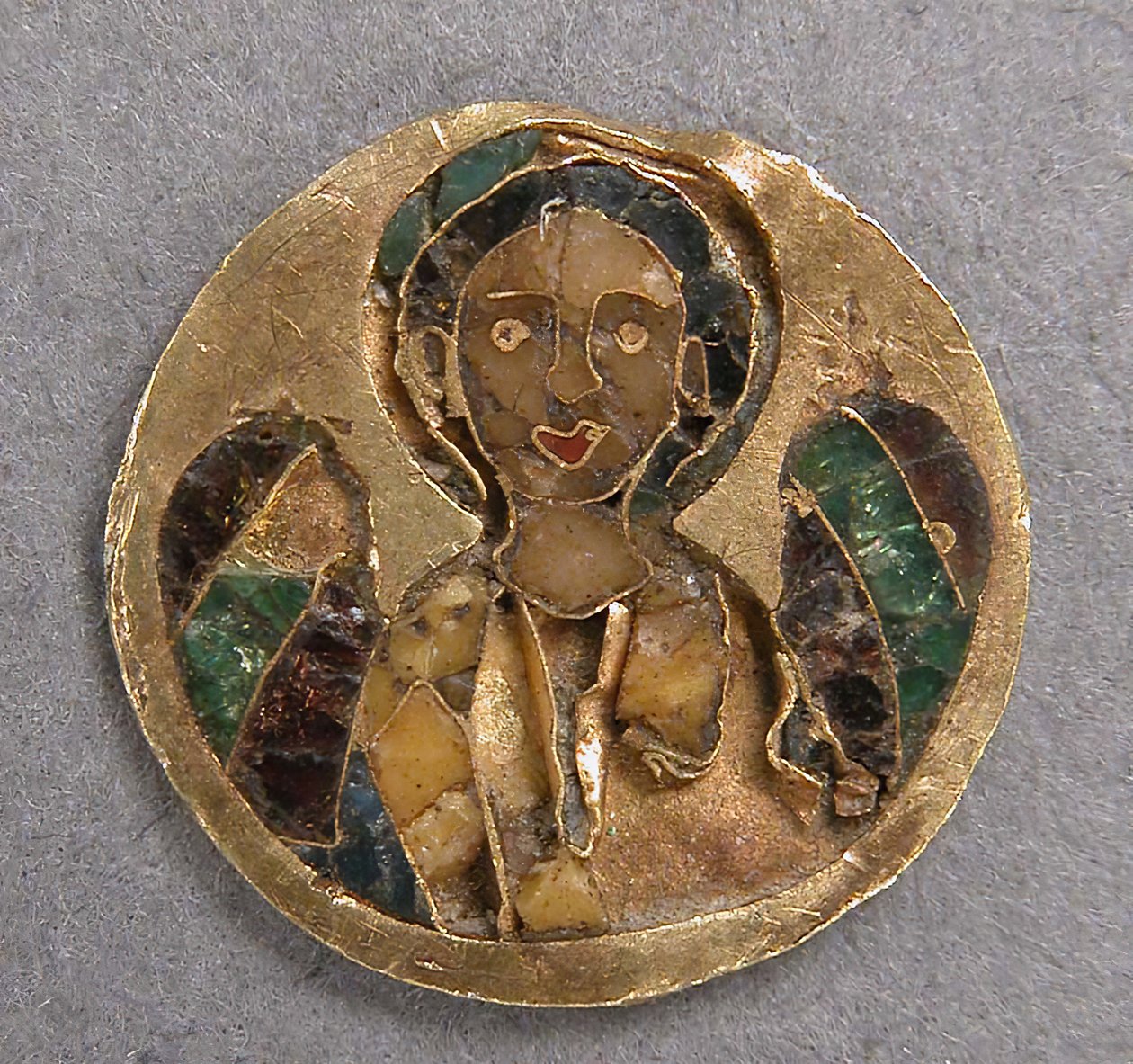 Medailon s archandělem, byzantský, 11. století. od Unbekannt