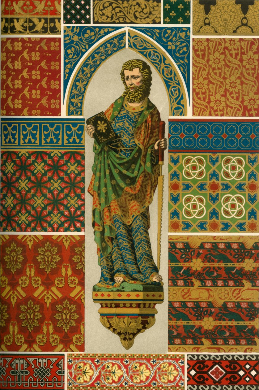 Středověké tkaní, výšivky, emaily a malované plastiky, 1898. od Unbekannt