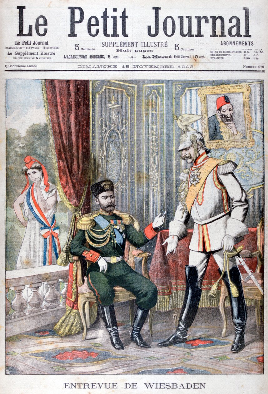Setkání mezi carem Nicholasem II a císařem Wilhelmem II, Wiesbaden, Německo, 1903 od Unbekannt