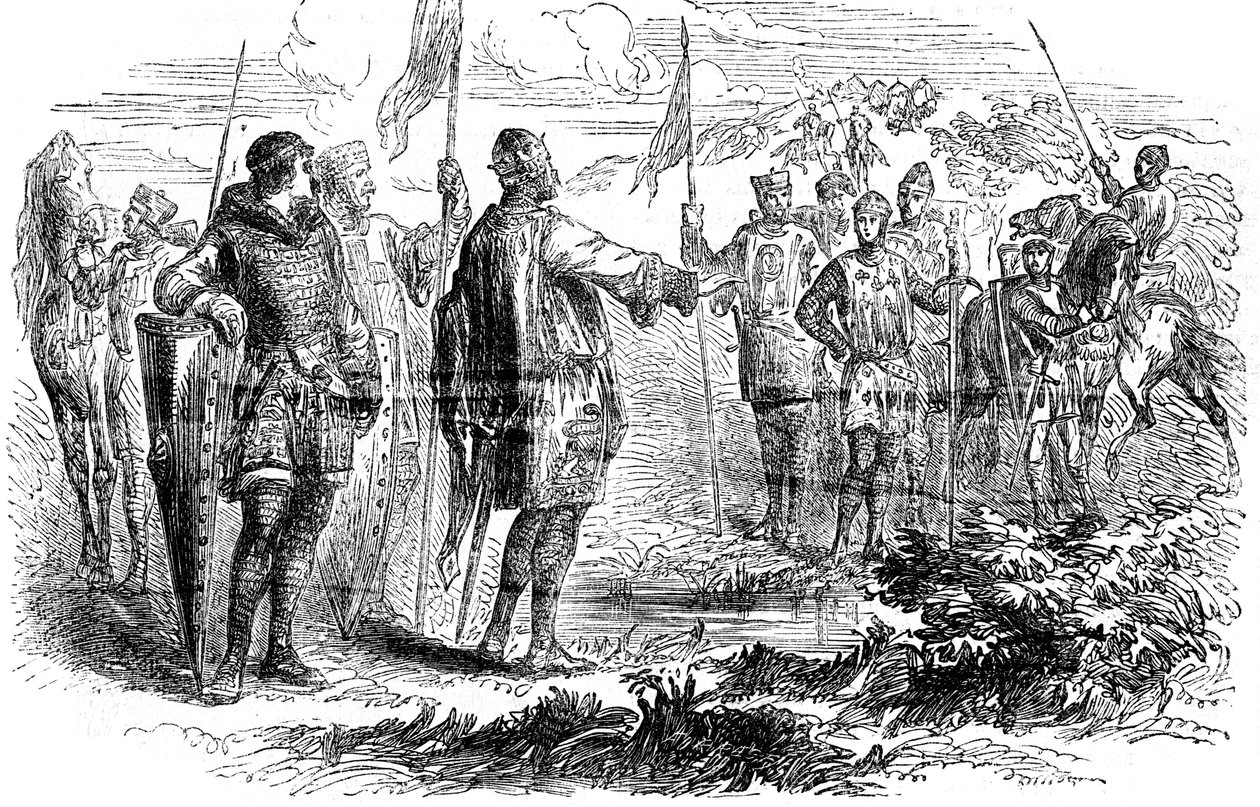 Setkání Stephena a prince Henryho ve Wallingfordu, Oxfordshire, 1153 od Unbekannt